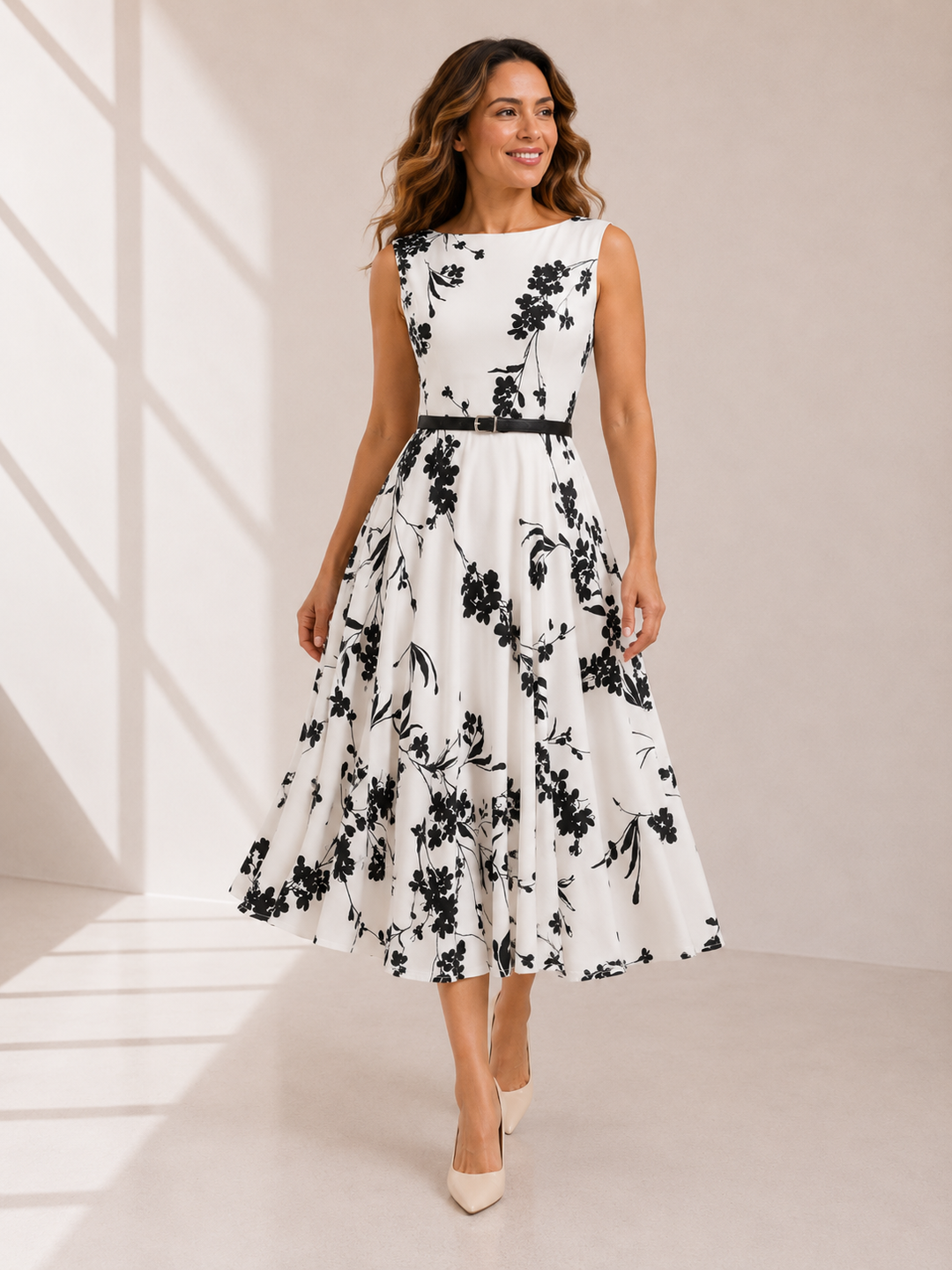 Greta | Retro Swing Floral Dress