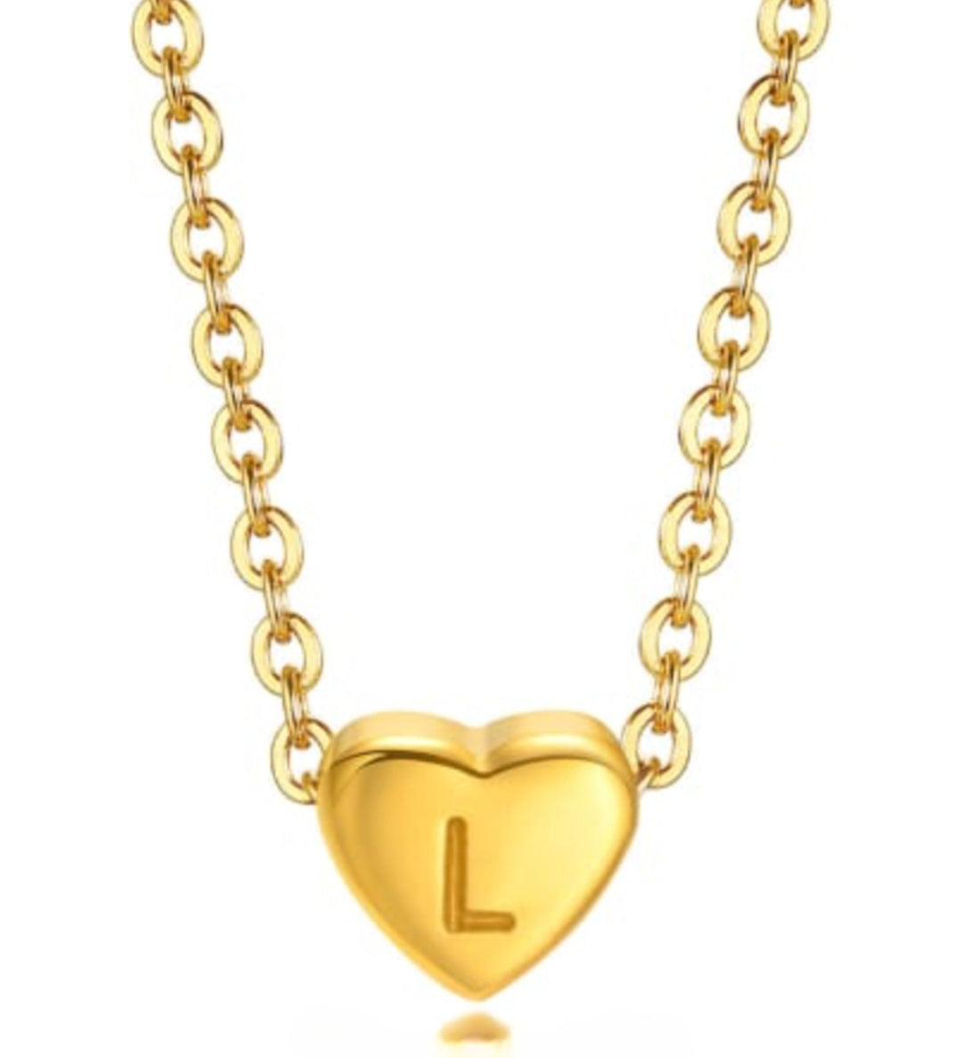 Mini Heart Initial Necklace