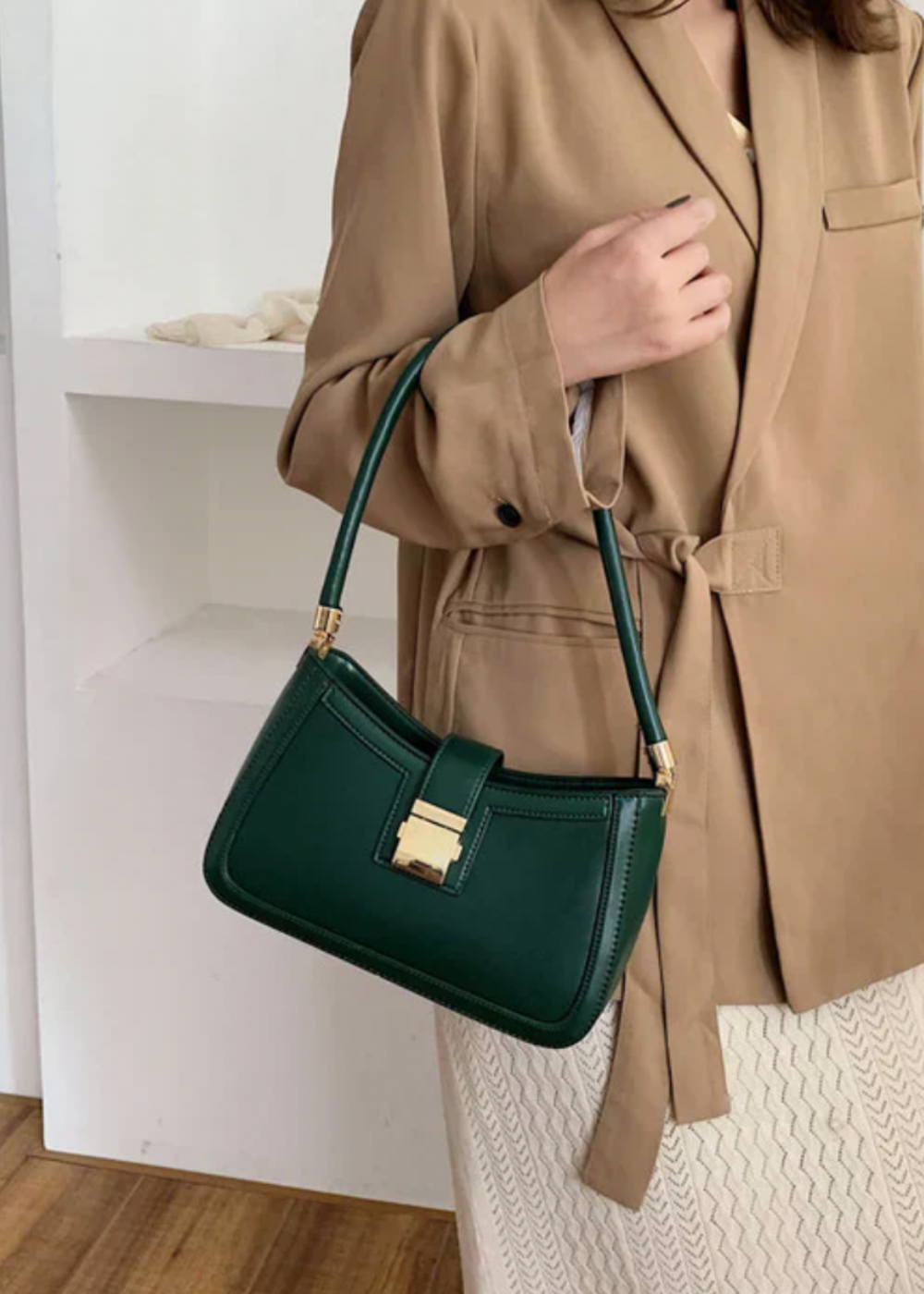 Noa | Black Bag with Gold Buckle