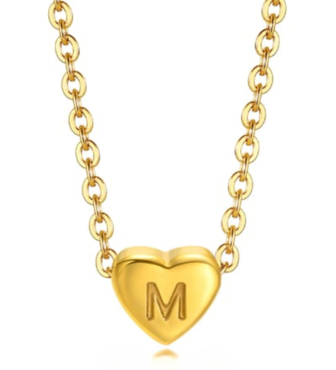 Mini Heart Initial Necklace
