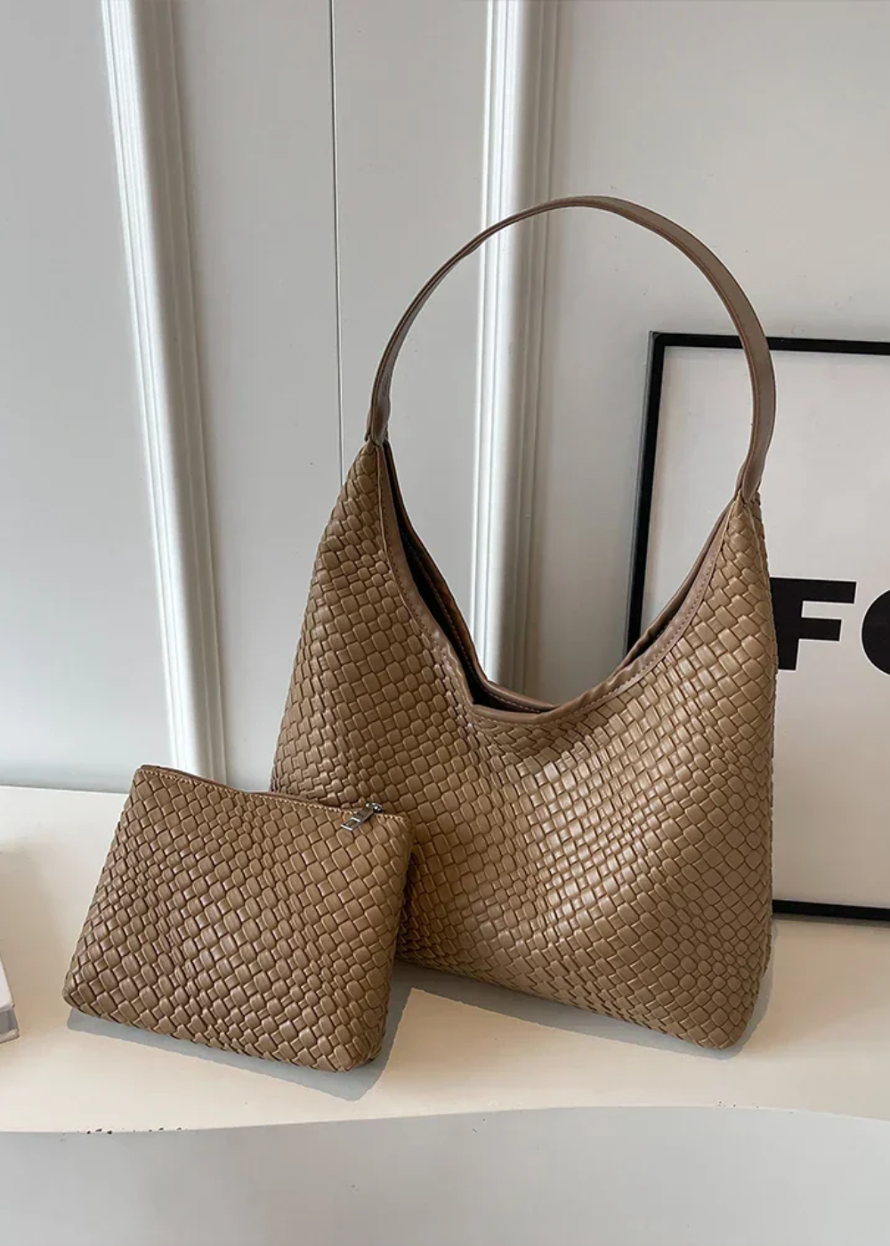 Romy | Braided Shoulder Bag with Pouch