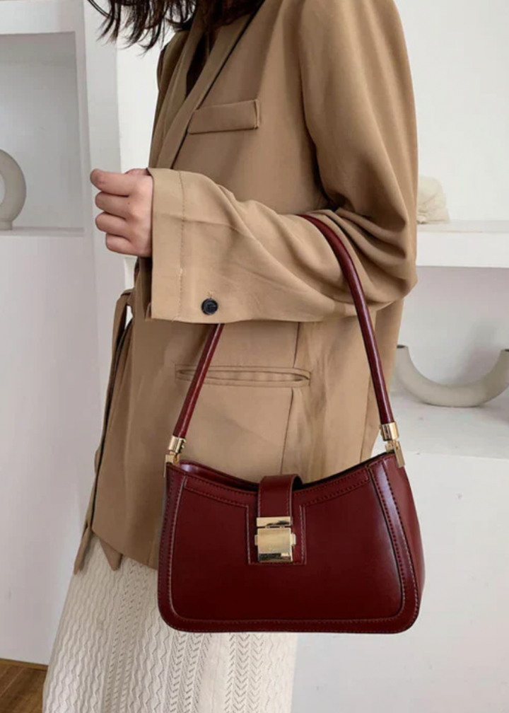 Noa | Black Bag with Gold Buckle