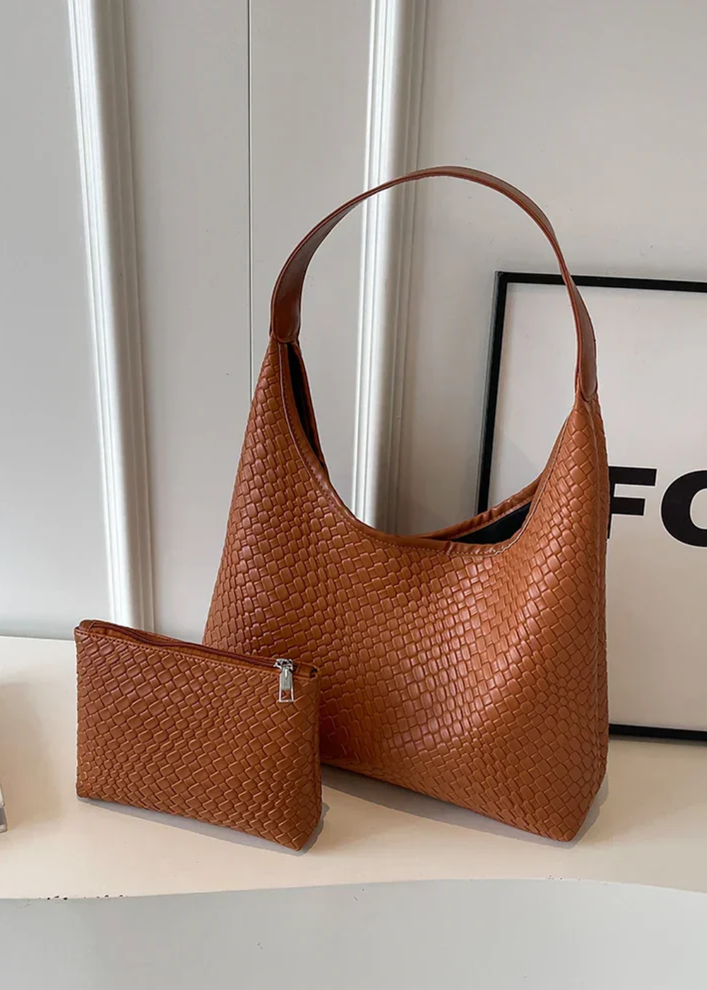 Romy | Braided Shoulder Bag with Pouch
