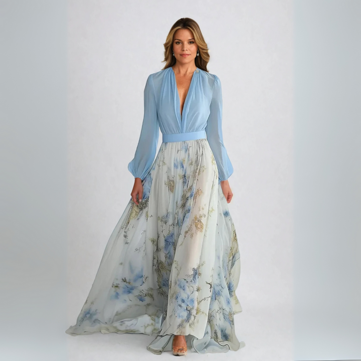 Delphine | Floral Print Maxi Dress
