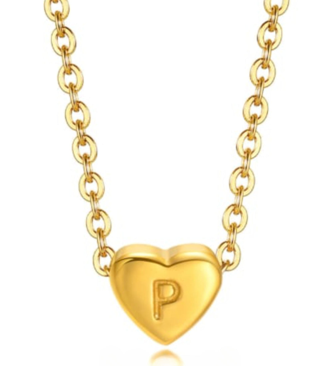 Mini Heart Initial Necklace