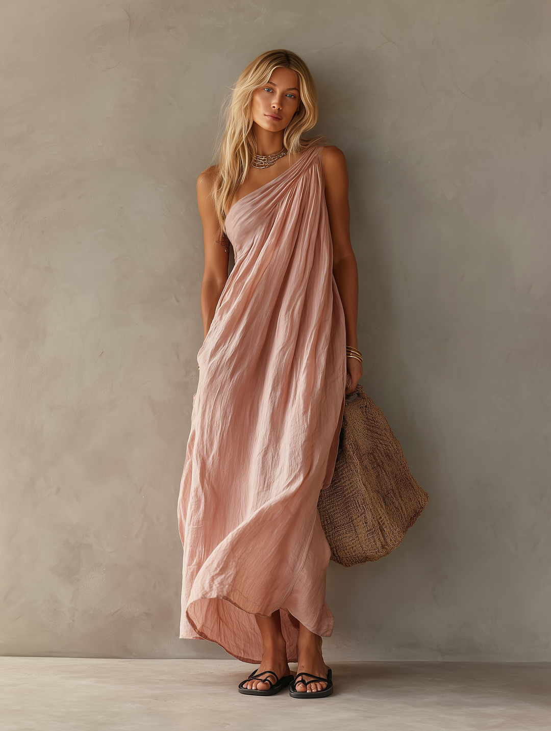 Elodie | One-Shoulder Maxi Dress
