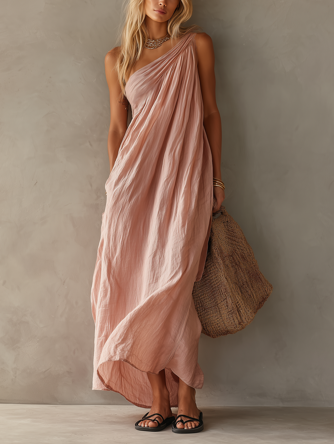 Elodie | One-Shoulder Maxi Dress