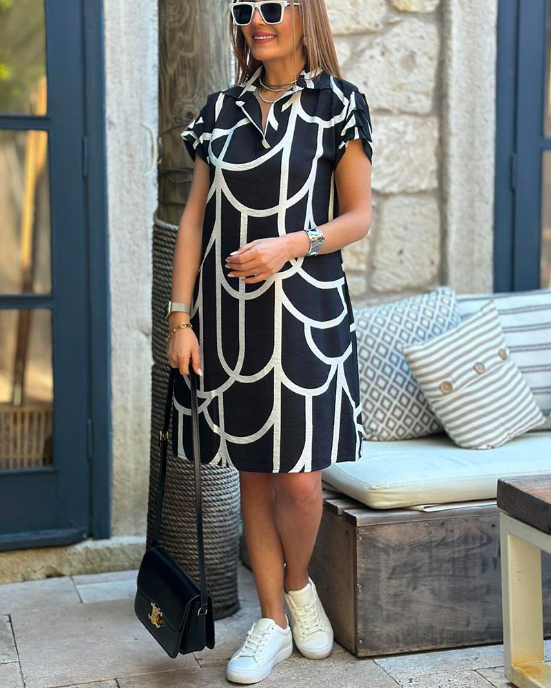 Lena | Short-Sleeve Midi Dress