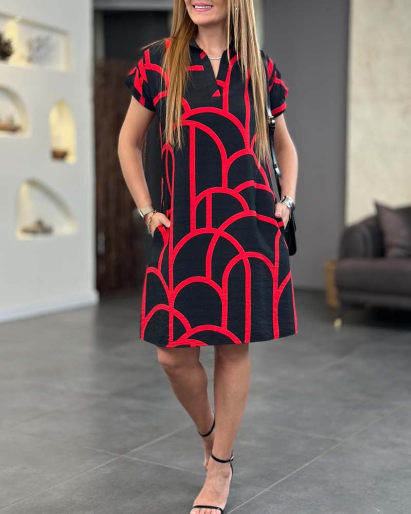 Lena | Short-Sleeve Midi Dress