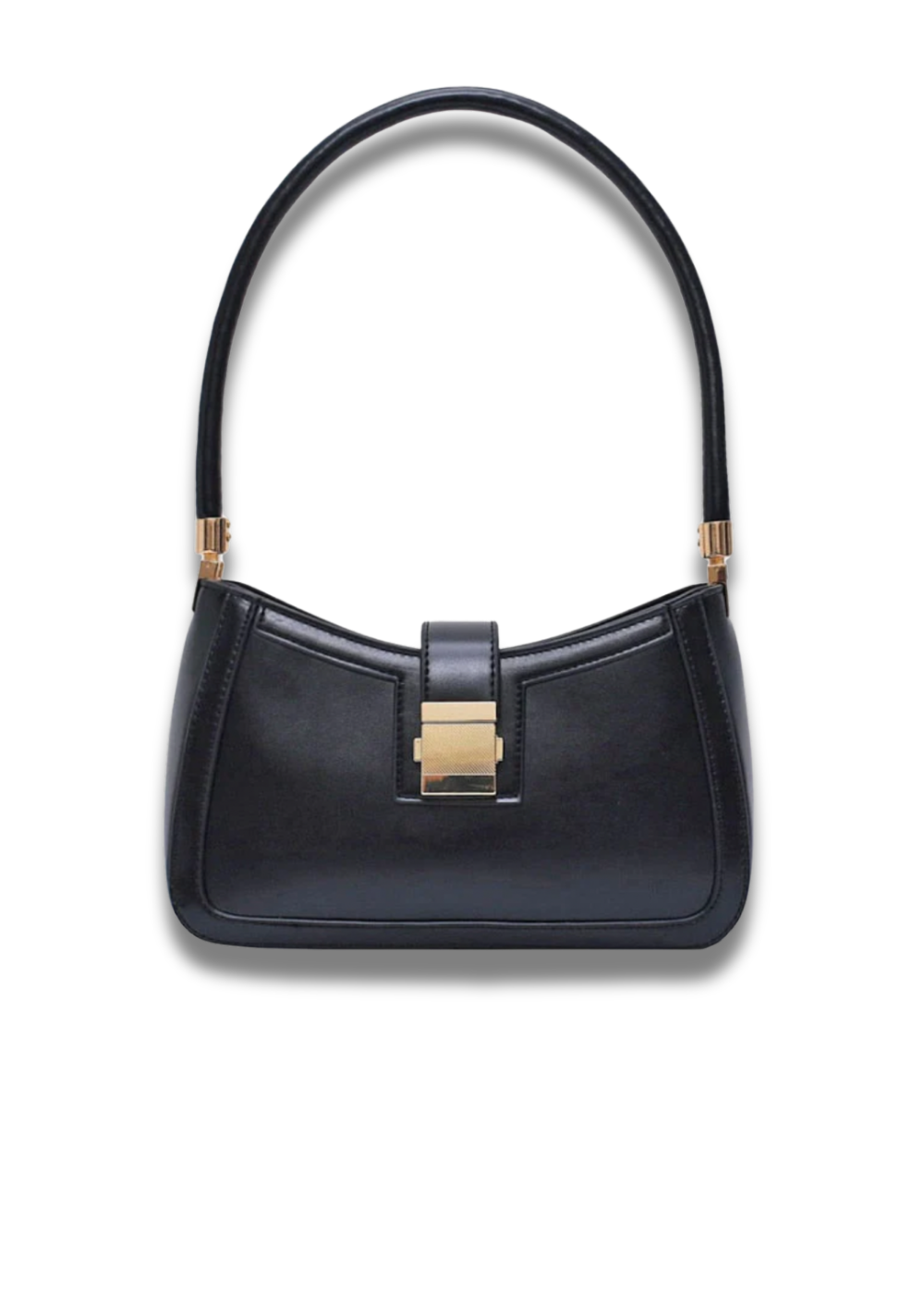 Noa | Black Bag with Gold Buckle