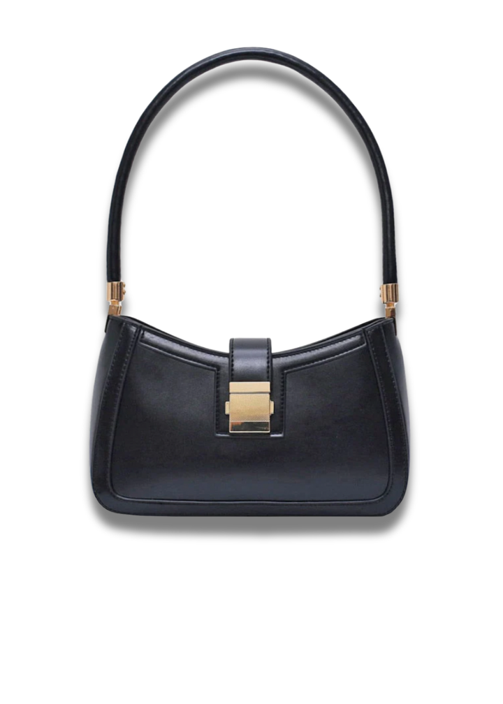 Noa | Black Bag with Gold Buckle