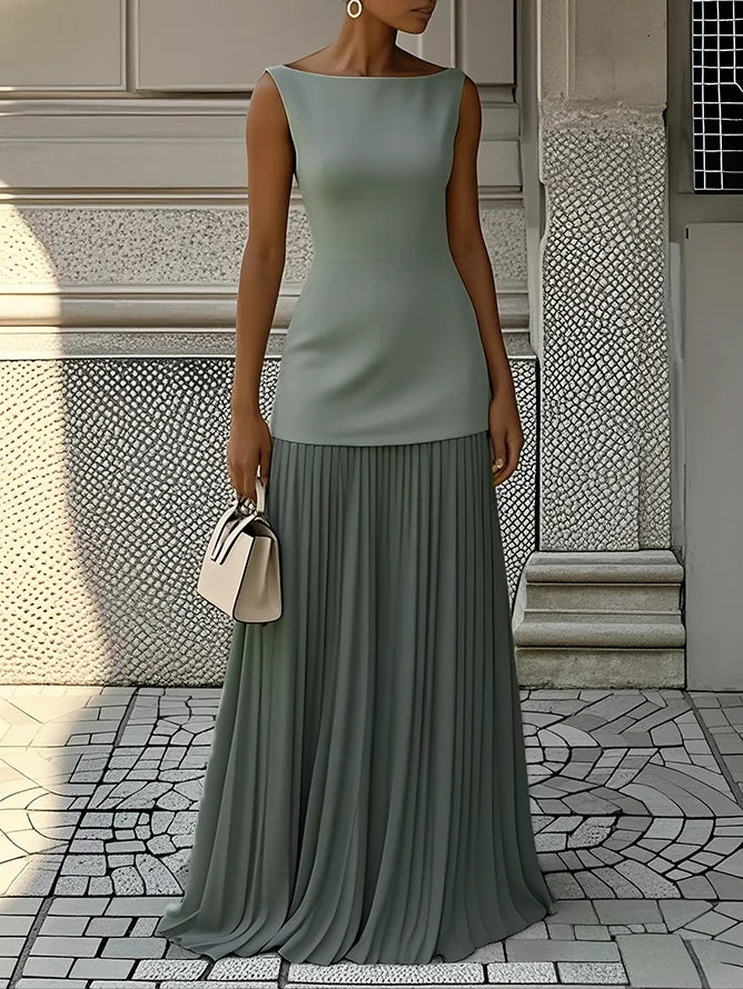Micaela | Pleated Maxi Dress