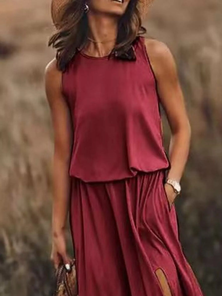 Paloma | Sleeveless Slit Maxi Dress