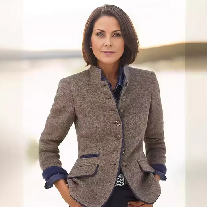 Women's Jacket | Stand Collar Jacket Flap Pockets