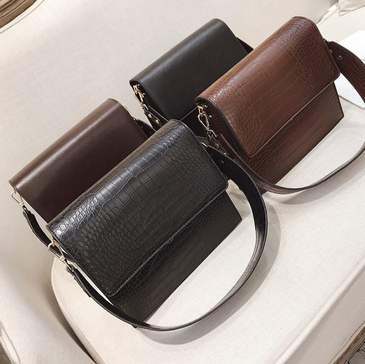 Cleo | Croc-Look Crossbody Bag