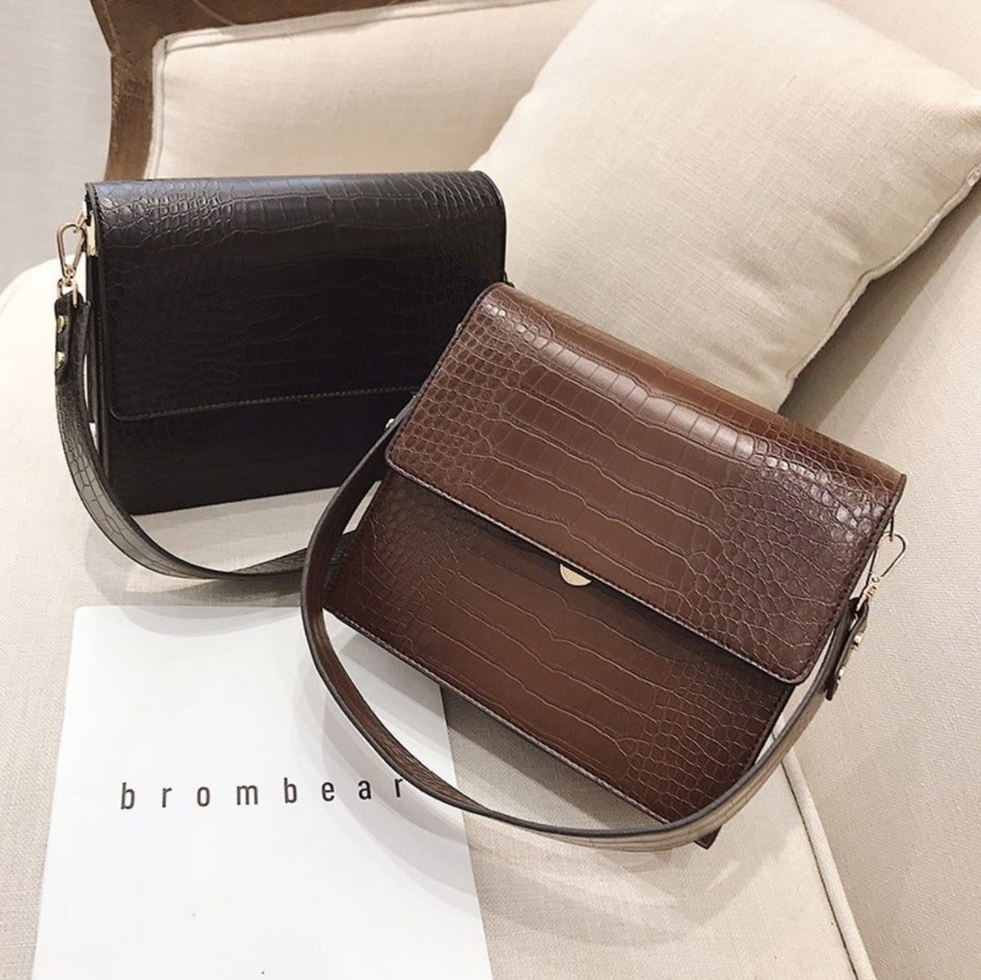 Cleo | Croc-Look Crossbody Bag