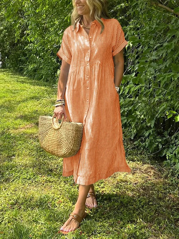Women’s Dress | Striped Button-Up