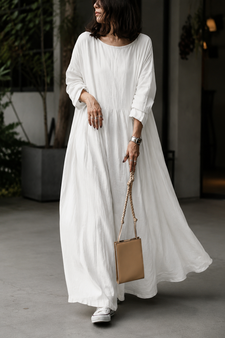 Fleur | Relaxed Pleated Maxi Dress