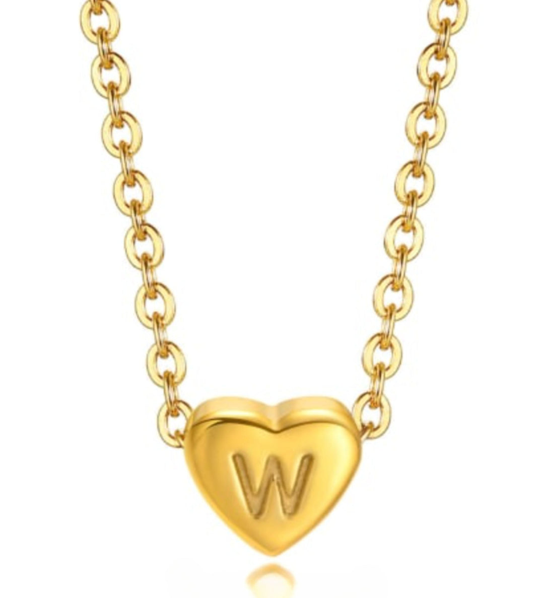 Mini Heart Initial Necklace