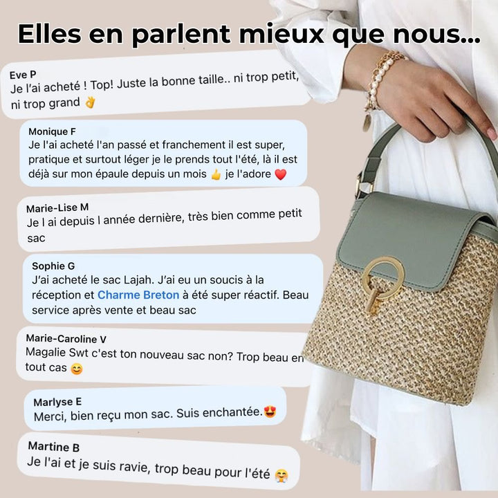 Marisol | Straw and Vegan Leather Beach Bag