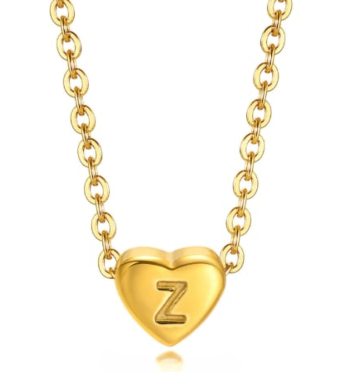 Mini Heart Initial Necklace