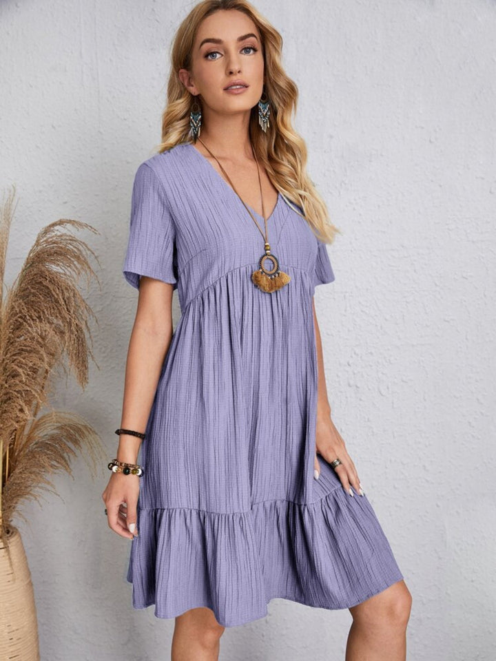 Poppy | V-Neck Short Sleeve Dress