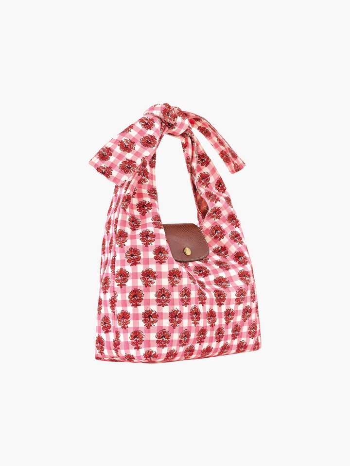 Posy | Floral Gingham Bag with Knot Handle