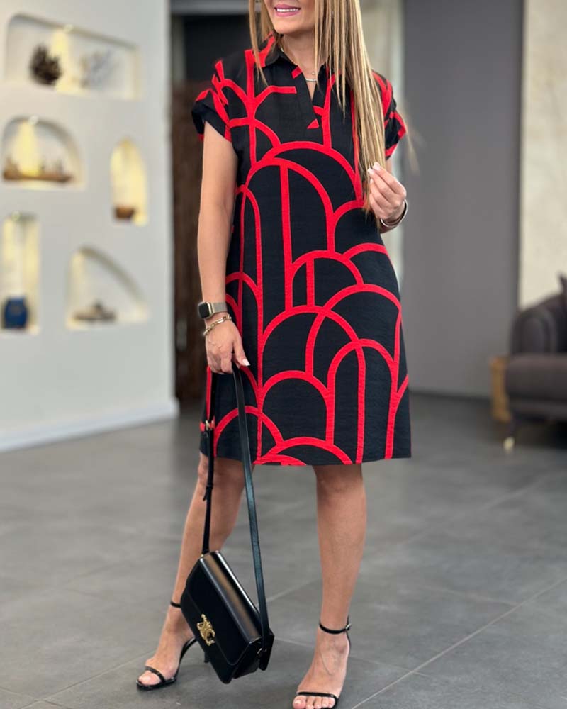 Lena | Short-Sleeve Midi Dress