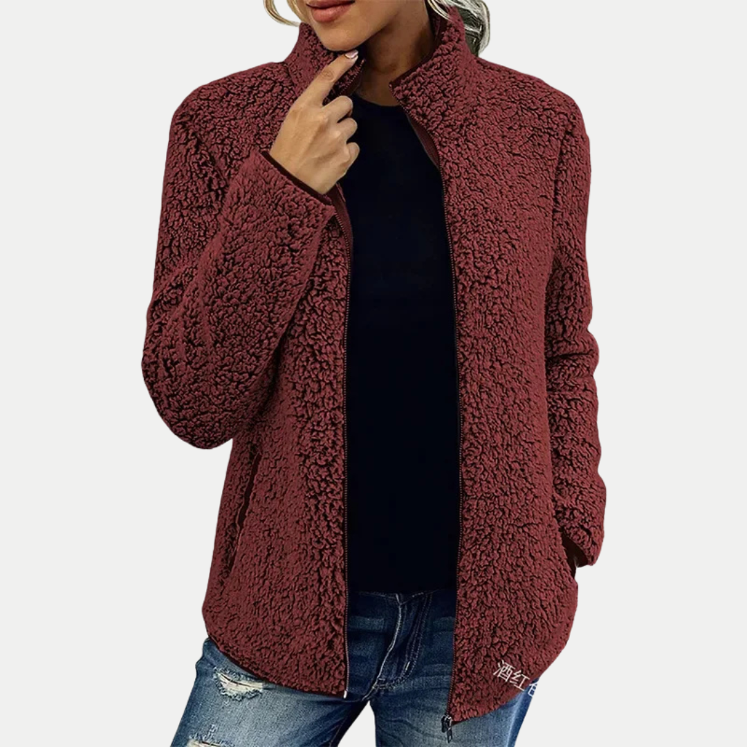 Women's Fleece Jacket | Textured Surface Pattern