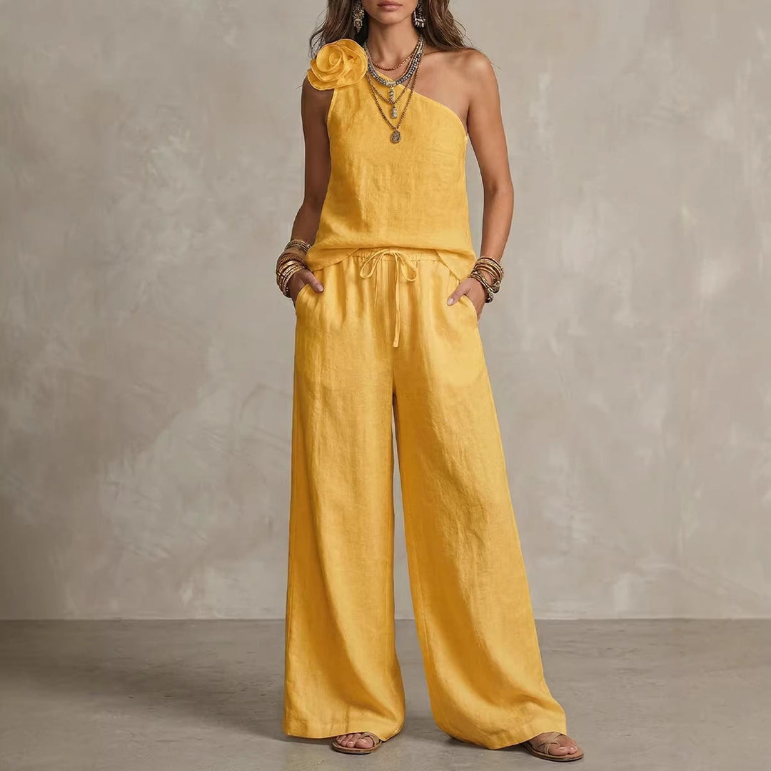 Colette | Two-Tone Shirt & Pants Set