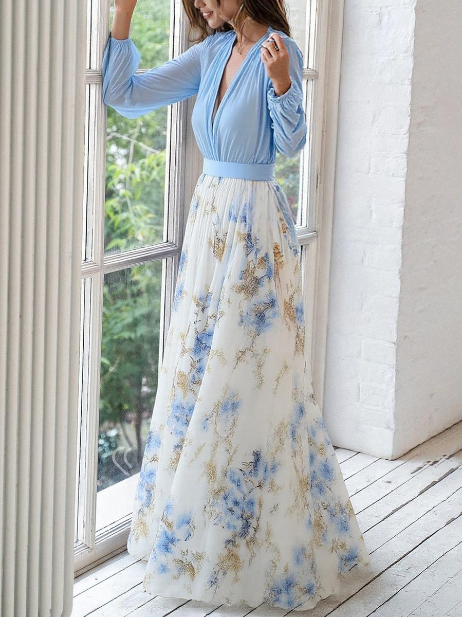 Delphine | Floral Print Maxi Dress
