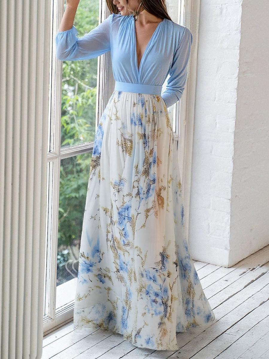 Delphine | Floral Print Maxi Dress