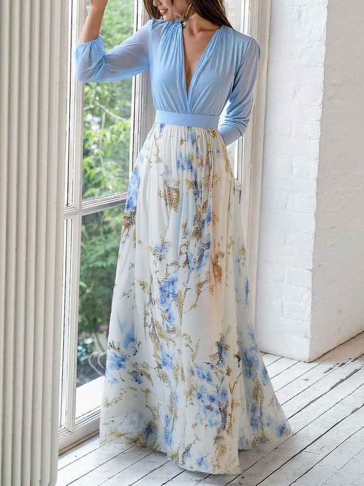 Delphine | Floral Print Maxi Dress