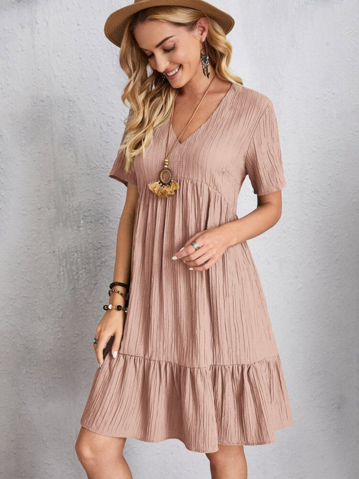 Poppy | V-Neck Short Sleeve Dress