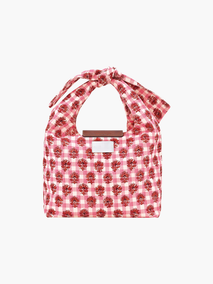 Posy | Floral Gingham Bag with Knot Handle