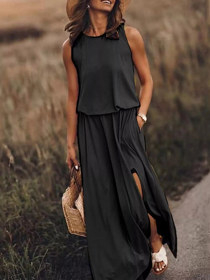 Paloma | Sleeveless Slit Maxi Dress