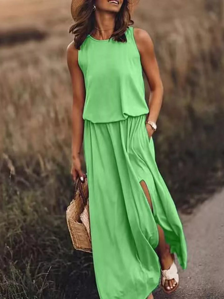 Paloma | Sleeveless Slit Maxi Dress