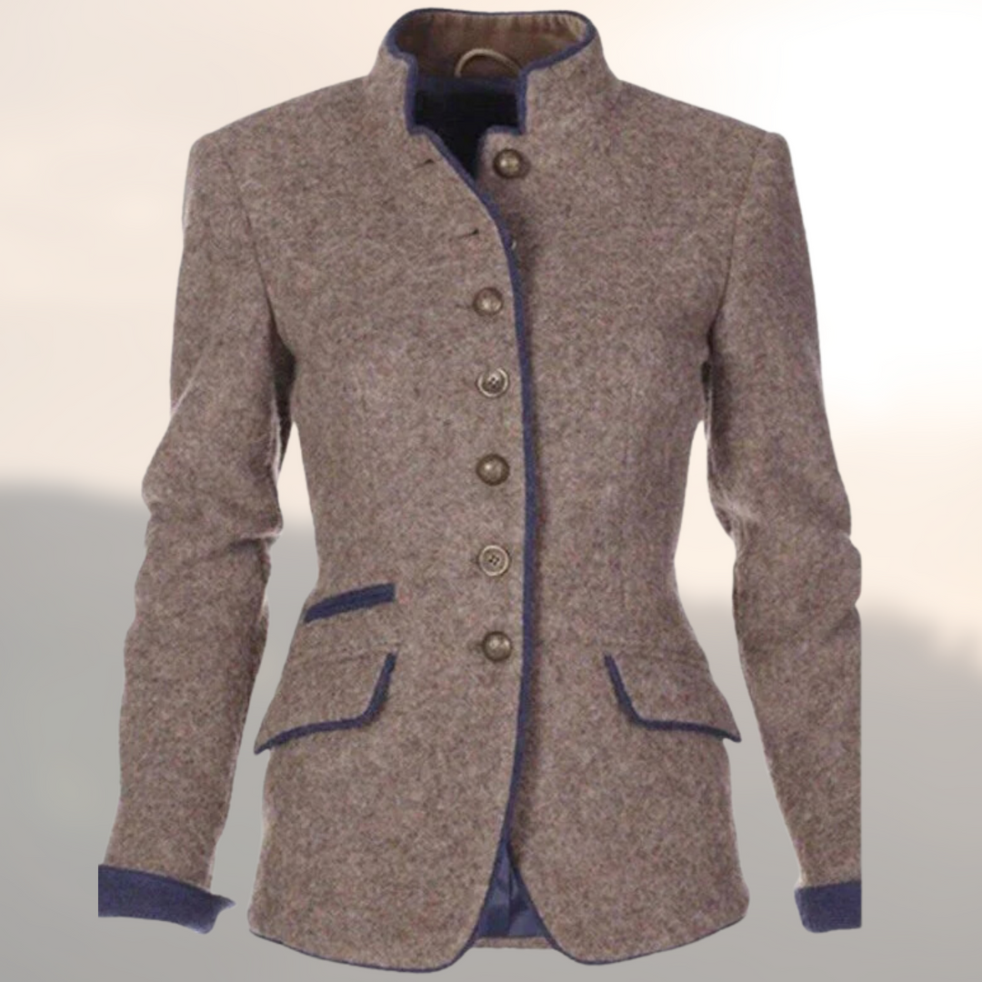 Women's Jacket | Stand Collar Jacket Flap Pockets
