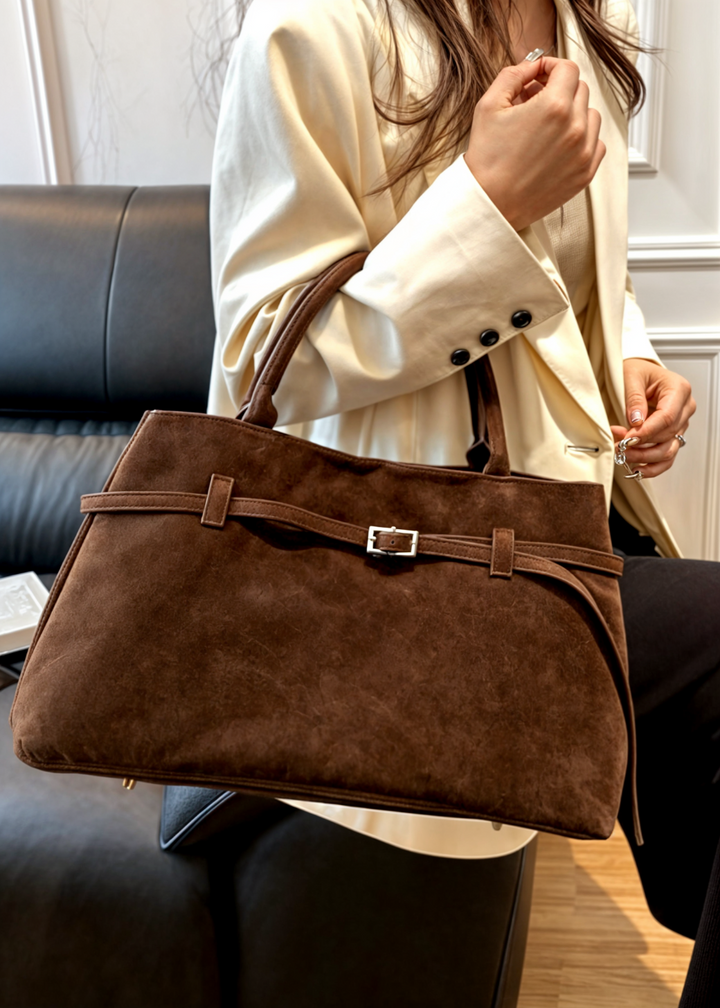 Rosa | Large Vegan Suede Tote