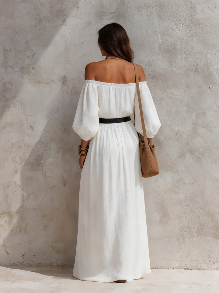 Sienna | Off-Shoulder Belted Maxi Dress
