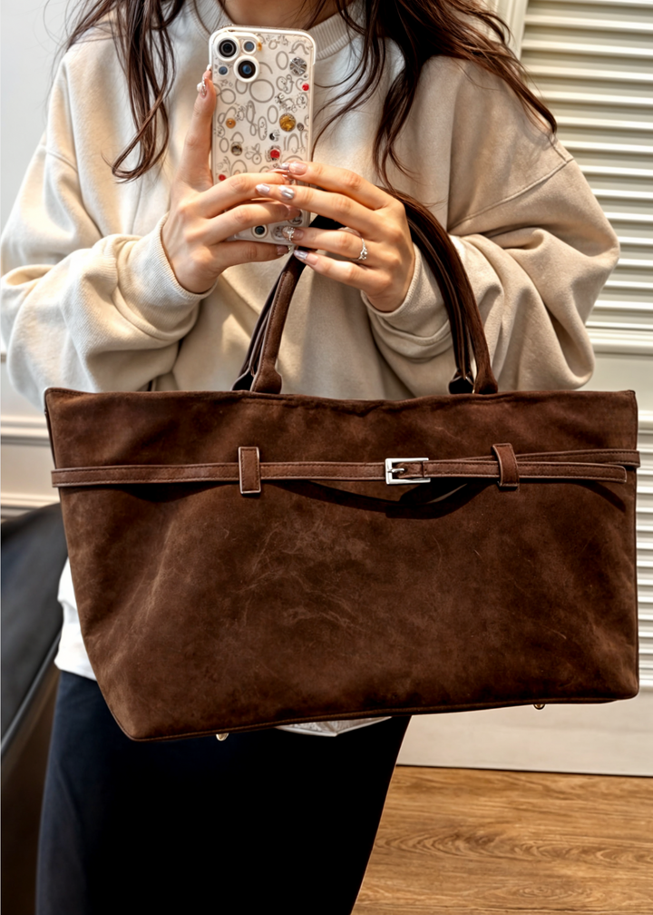 Rosa | Large Vegan Suede Tote