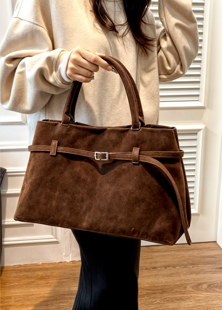 Rosa | Large Vegan Suede Tote