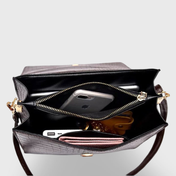 Cleo | Croc-Look Crossbody Bag