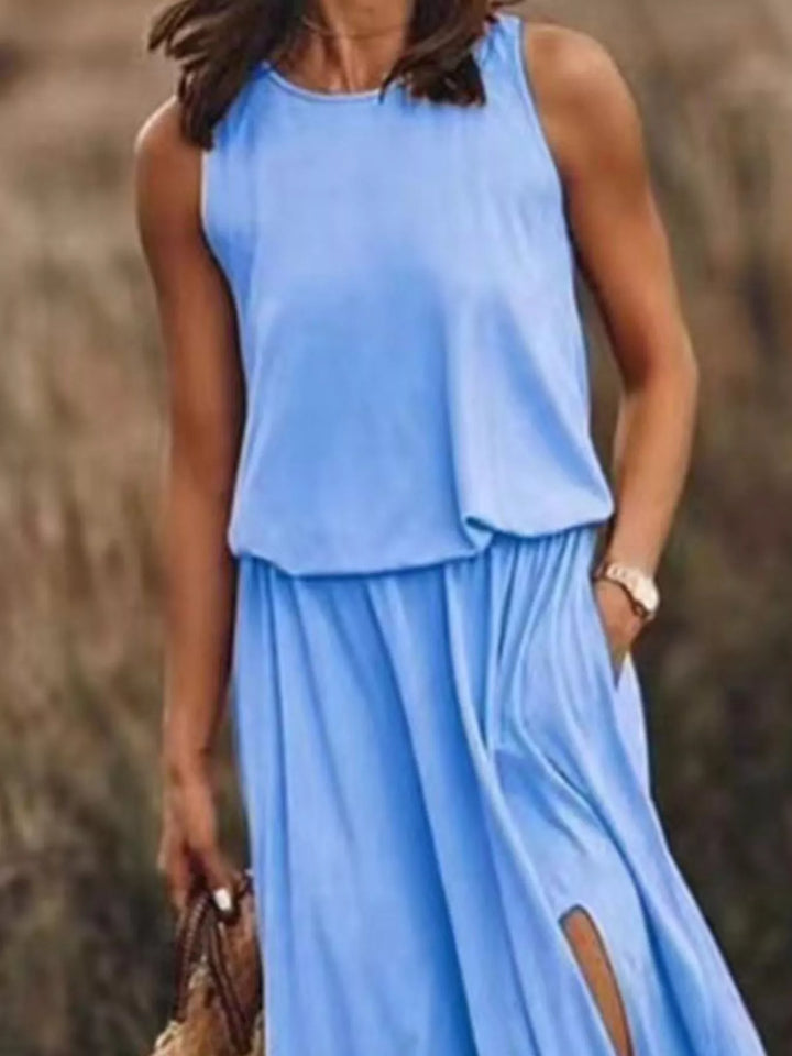 Paloma | Sleeveless Slit Maxi Dress