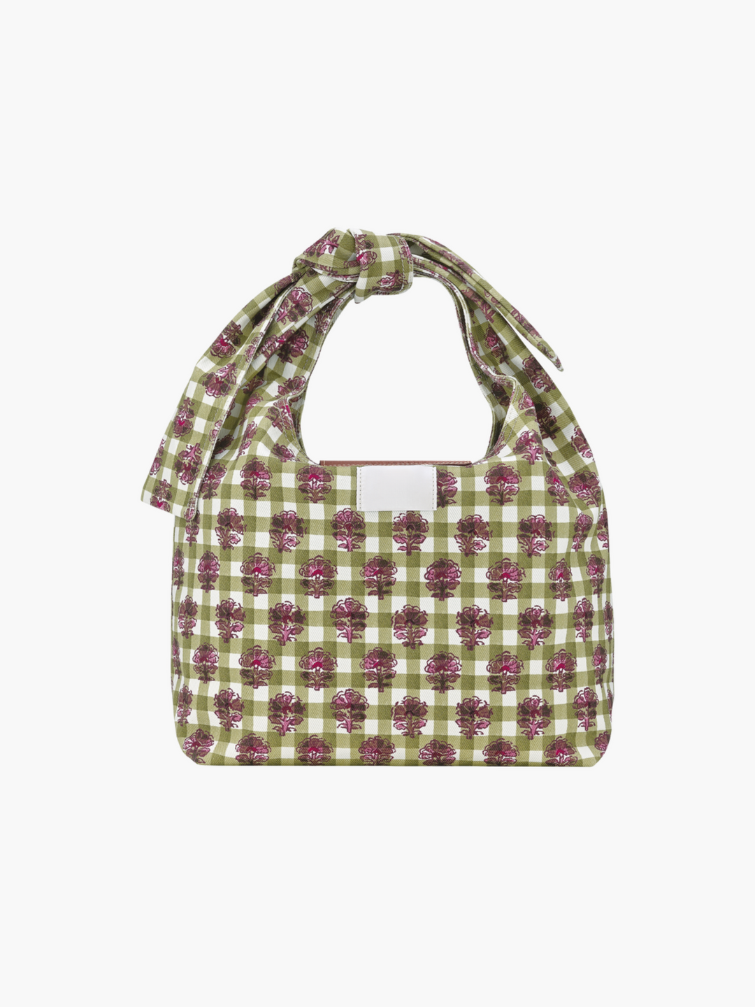 Posy | Floral Gingham Bag with Knot Handle