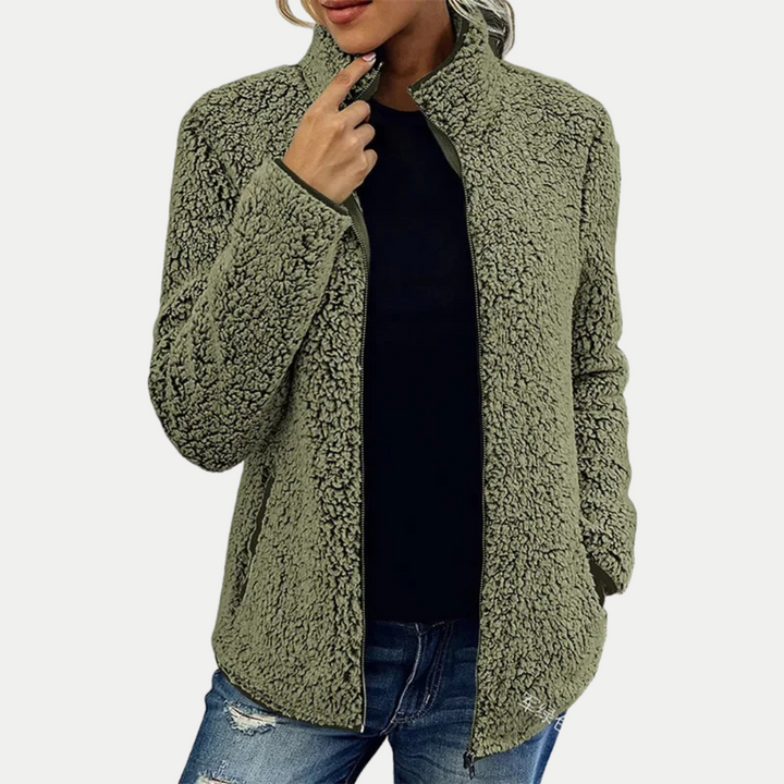 Women's Fleece Jacket | Textured Surface Pattern