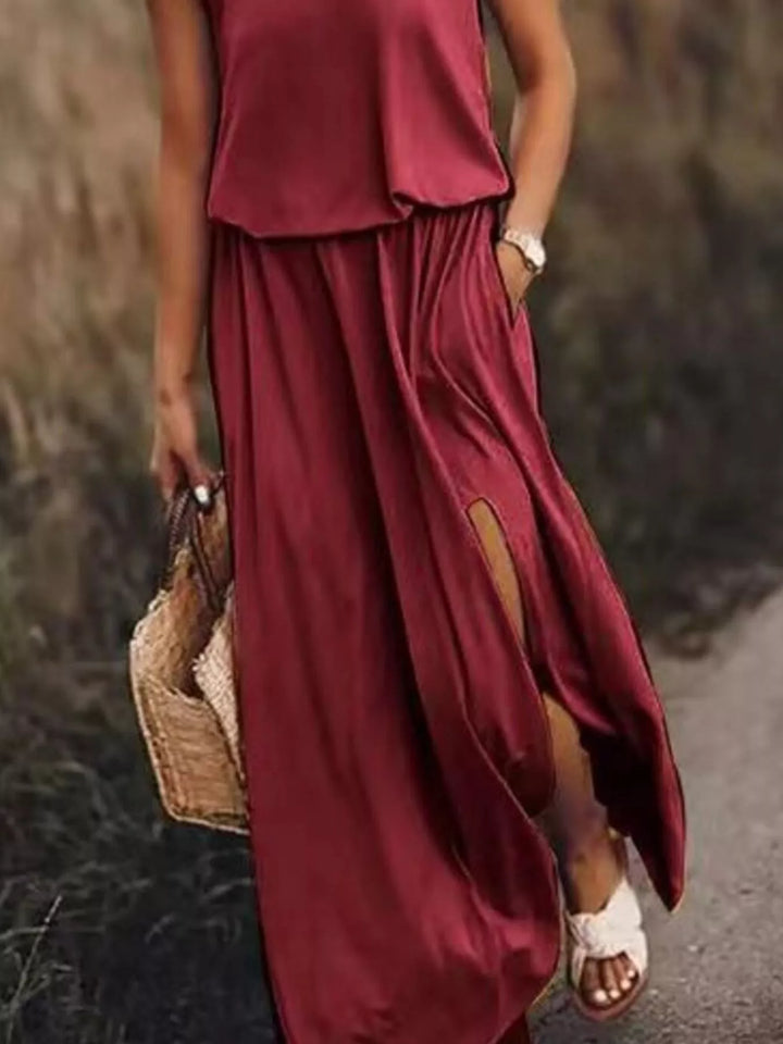 Paloma | Sleeveless Slit Maxi Dress