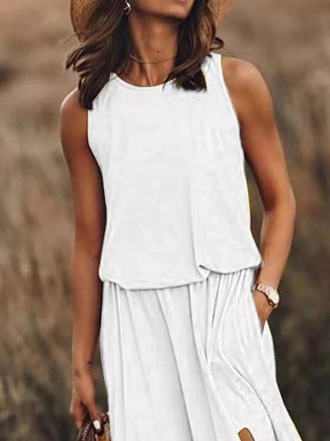 Paloma | Sleeveless Slit Maxi Dress