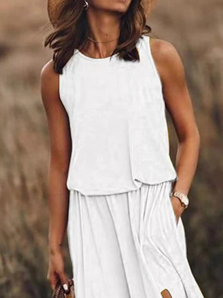 Paloma | Sleeveless Slit Maxi Dress