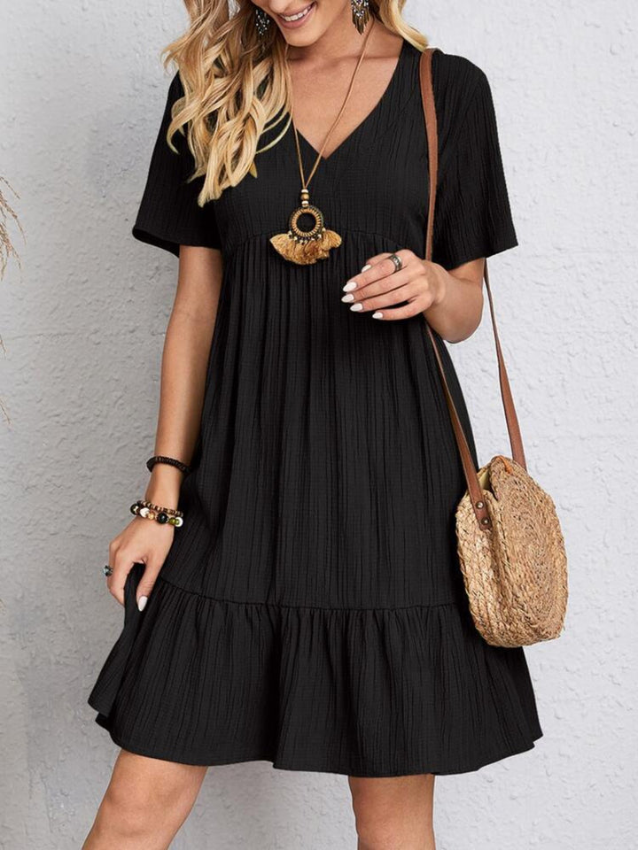 Poppy | V-Neck Short Sleeve Dress